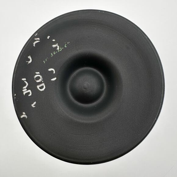 Vintage Black Satin Glass Vase with Sterling Silver Iris Overlay Art Deco Style - Picture 13 of 13